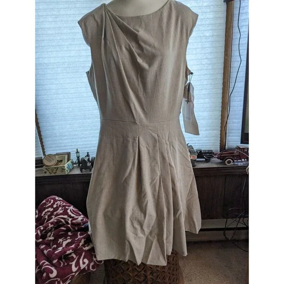 Calvin Klein | Dresses | Calvin Klein Slvlss Pleated Fort Dress Sz 4 |  Poshmark